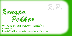 renata pekker business card